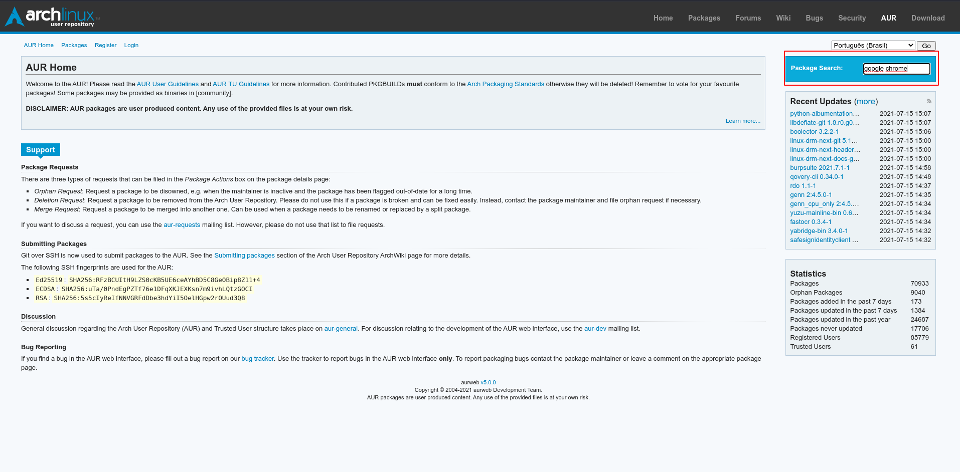 Chrome AUR